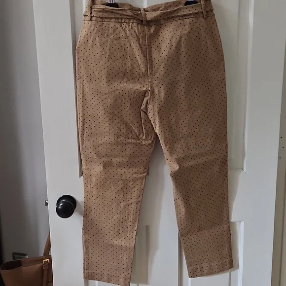 Jules & Leopold Tan With Black Polka Dot Pull On Pants - Picture 4 of 4